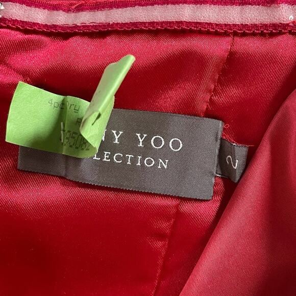 Jenny Yoo Collection Silk Mini Strapless Dress Coral Pink Size 2 - Picture 7 of 11